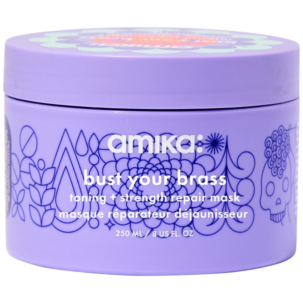 amika: bust your brass toning + strength repair mask 8 Fl. Oz.